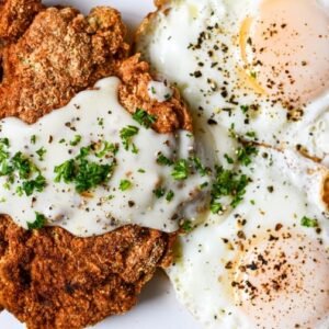 Country Fried Steak Special with white gravy & 2 eggs
