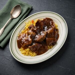 Stewed beef with gravy
